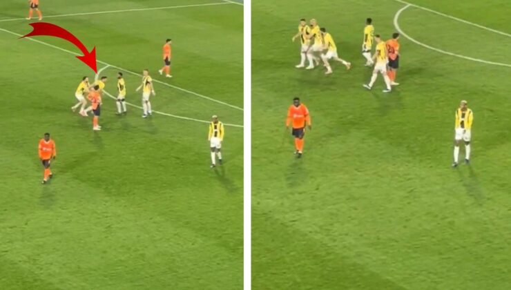 Tadic’in Talisca’ya saldırmaya çalıştığı anların tribün çekimi